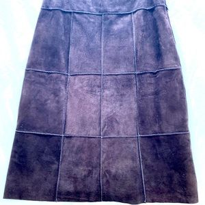 beautiful chocolate brown suede skirt.